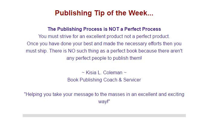 Publishing Tip